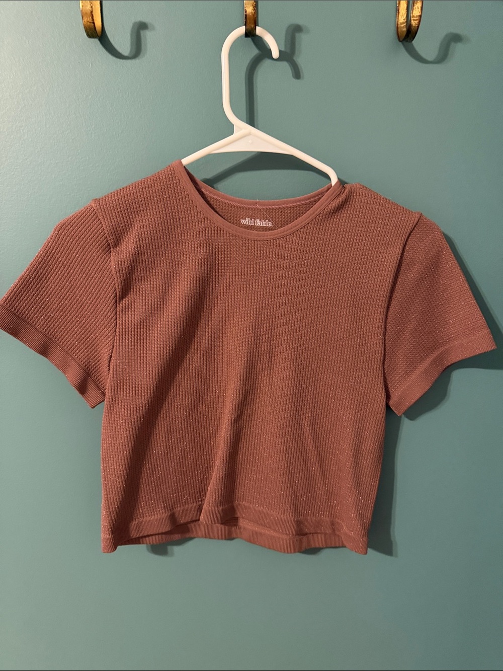 wild fable Mauve Ribbed Crop Top